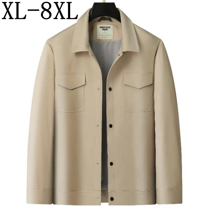 Veste d'affaires décontractée haut de gamme pour hommes, vêtements d'extérieur pour hommes, manches longues, revers, Combb, printemps, automne, nouveau, 8XL, 7XL, 6XL, 2024