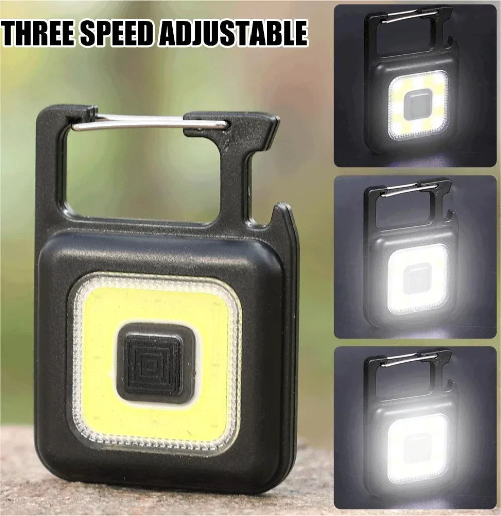 Mini Keychain Light Multifunctional Work Flashlight Portable Pocket Emergency Lamps For Outdoor Camping Corkscrew Flash Light