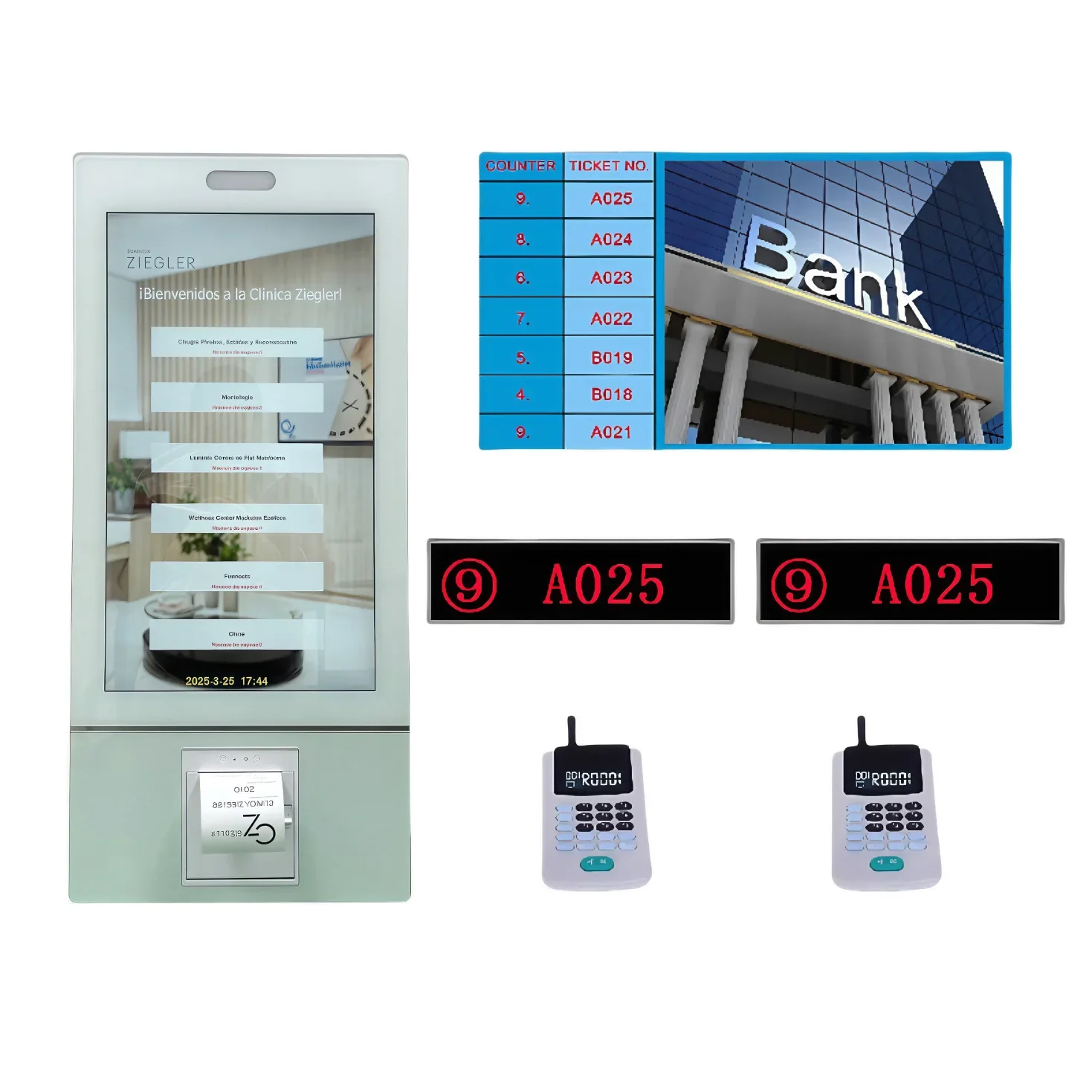 

Touch Screen Wall Mounted Self Service Queue Management System Kiosk Advertising Equipment for Hospital Bank