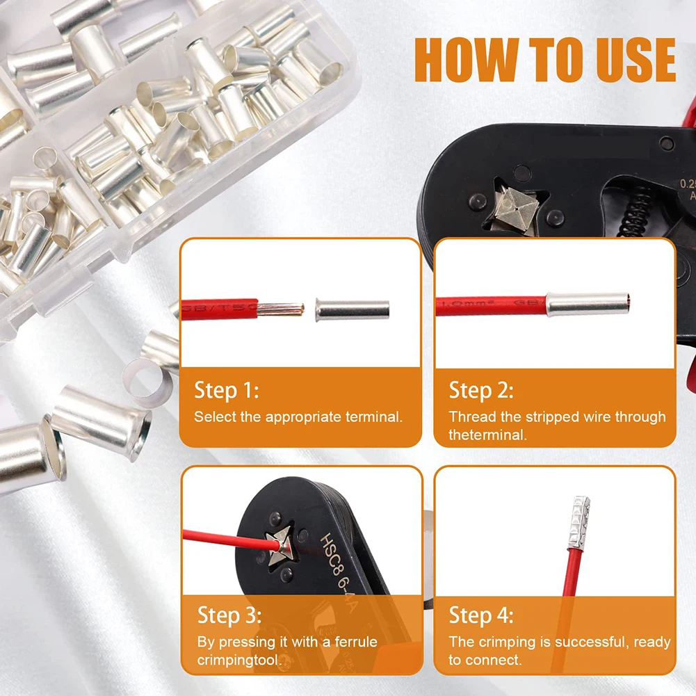 Comprehensive 166 Piece Ferrule Set Featuring Silver Plated Copper Terminals Perfect for Electricians and DIY Projects