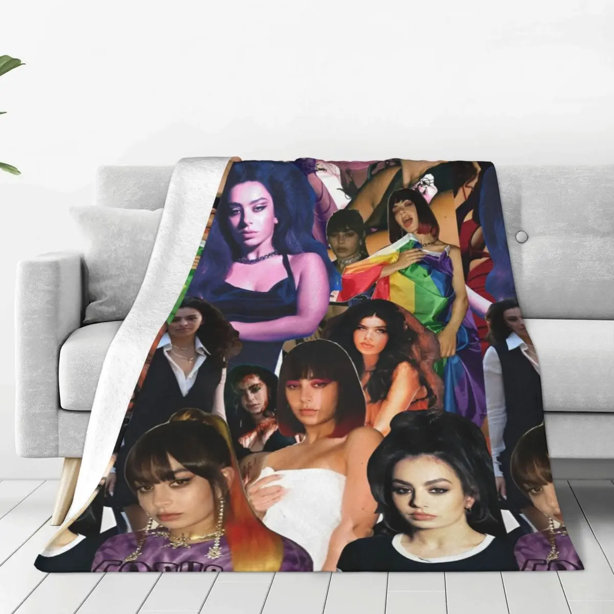 Charli Xcx Music Blankets Brat Tour Flannel Funny Warm Throw Blankets for Bedding Lounge All Season