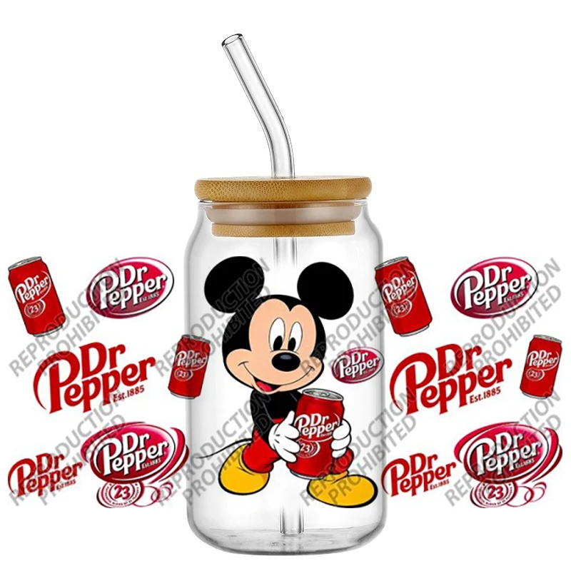 Nuevas y Populares Bebidas Alani Nu Dr Pepper, Adhesivos Decorativos 3D con Transferencia UV DTF de 16oz para Vasos, Latas, Manualidades, Regalos Creativos