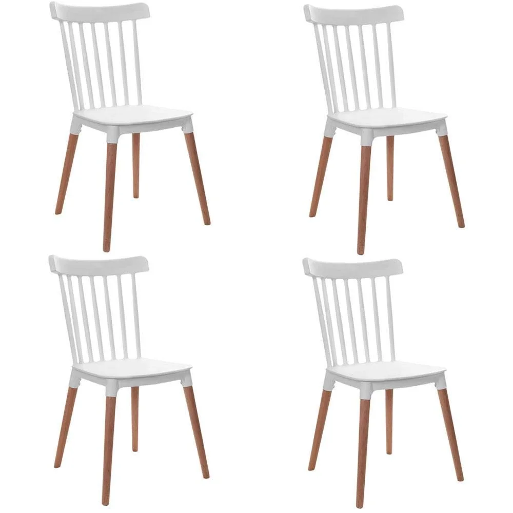 Windsor White Dinner Chairs 4 Kit