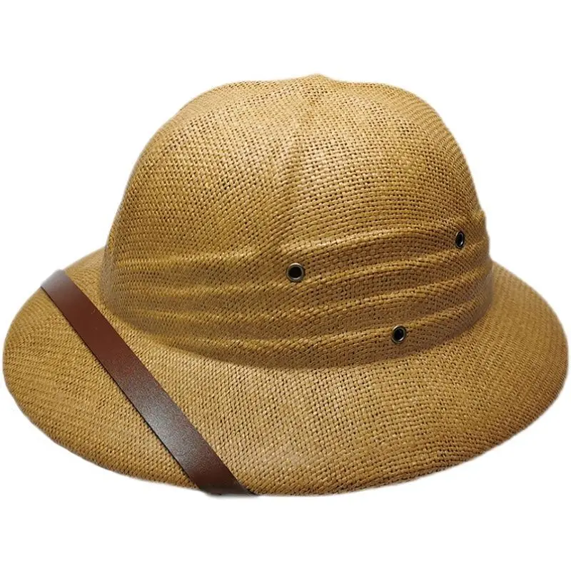 Men\'s And Women\'s Protection Anti-Collision Sun Protection Explorer Outdoor Steel Helmet Vietnam Hat Safety Helmet Straw Hat