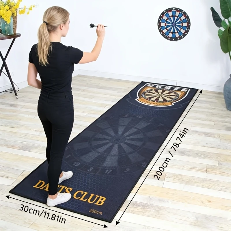 VIKAMA Darts Club Retro-Themed Darts Mat: Non-Slip, Durable Professional Darts Mat for Home or Bar Use