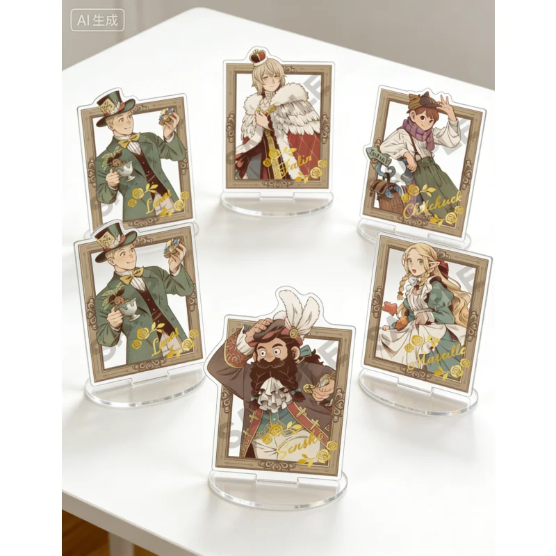 Delicious in Dungeon Anime Tales Series Laios Touden rectangle Acrylic Figure Stand Model Plate Keychains Desk Decor