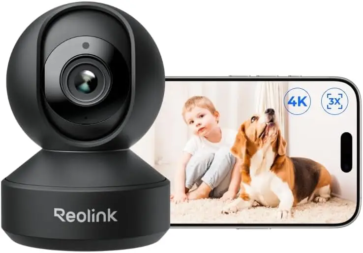 

Smart 4K UHD Pan & Tilt Wi-Fi 6 Indoor Security Camera with 3X Optical Zoom, Auto-Tracking, People/Pet Detection