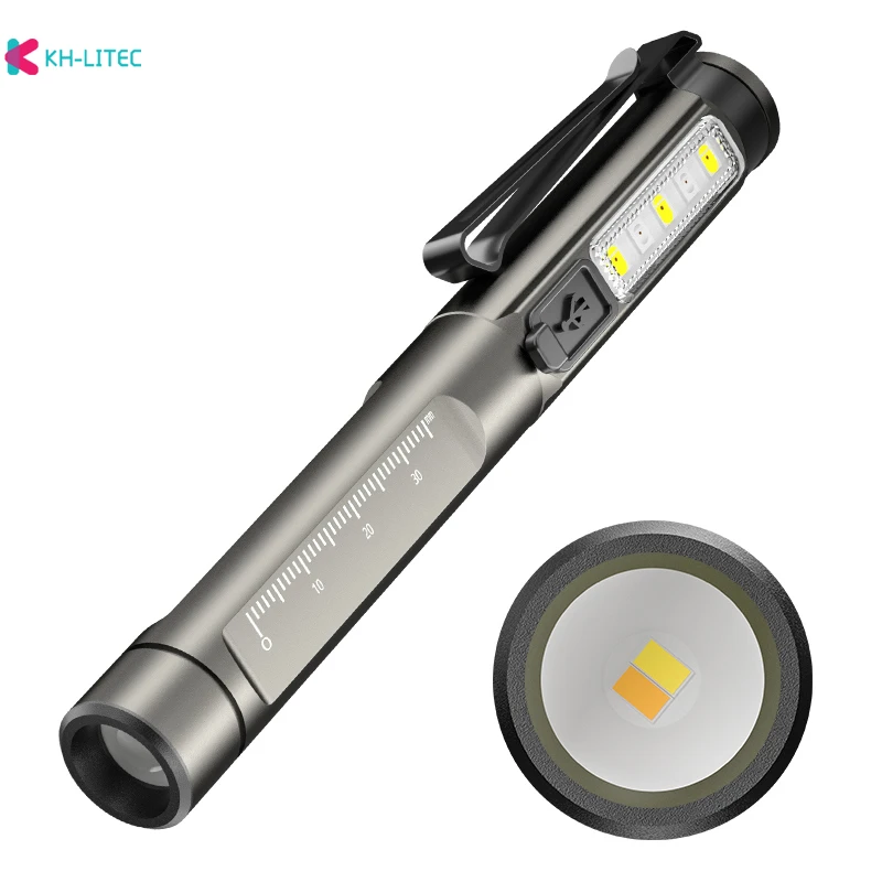 

USB Rechargeable Medical Handy Pen Light Mini Nursing Flashlight LED Torch Lamp With Metal Holding Clip Pocket Led Flashlight