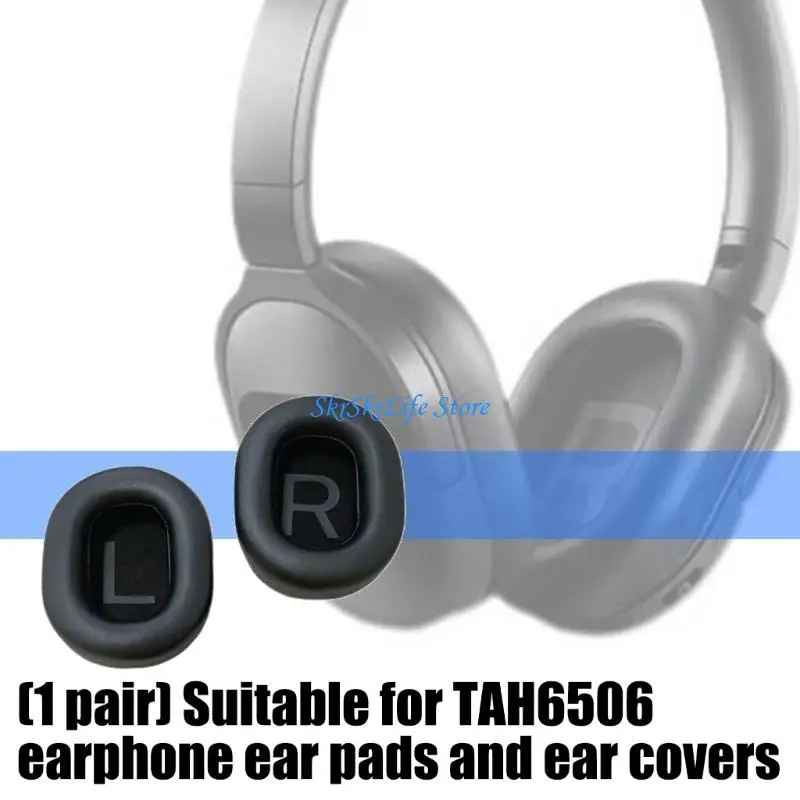 E65E Soft Foam Replacement Ear Pad for TAH6506 Headphones Earpads Earcup with Enhanced Comfort Seal Improving Audios Quality