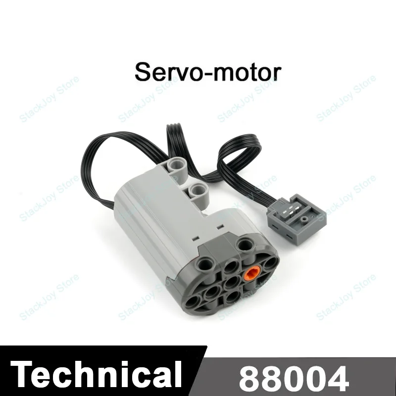 MOC Zugmotor-Kit Servo, Batteriekasten, IR-Fernbedienung, LED-Leuchten, Leistungsfunktionen, Teile für intelligente technische Bausteine-Kreationen