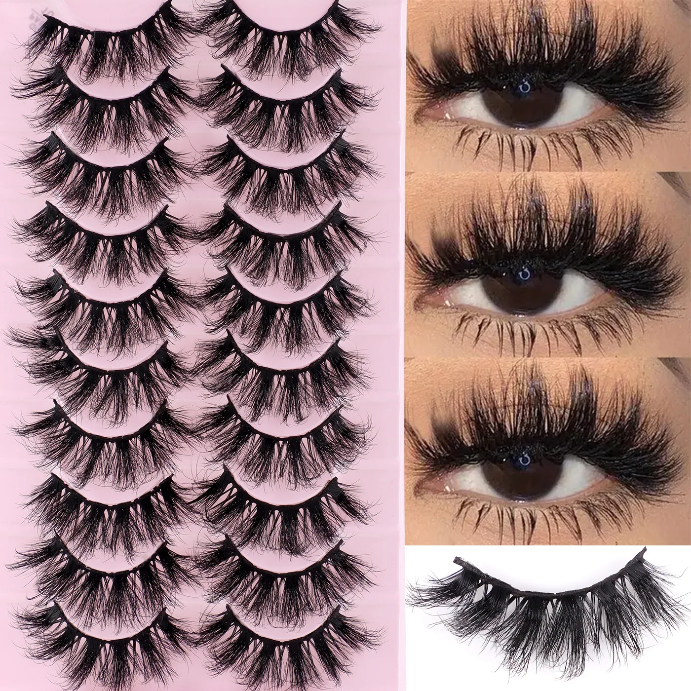 ขนตาปลอม 10 คู่ ชุด DD Curve ขนตาปลอมแบบธรรมชาติ งอนเด้ง หนา สำหรับกิจกรรมประจำวัน