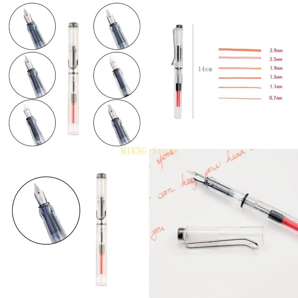 

Duckbill Fountain Pen Parallel Tip Pen Clear for Art Writing Drawing best sale