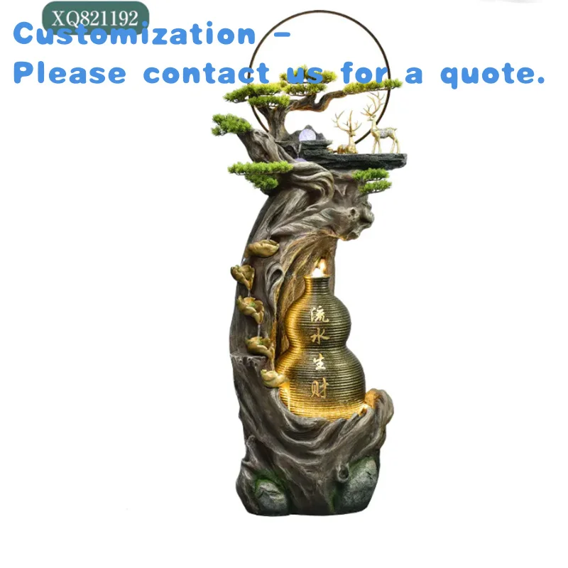 custom.Outdoor Feature Fontaine Soothing Cascading Flowing Curtain Wall Fountain Landscape Orname