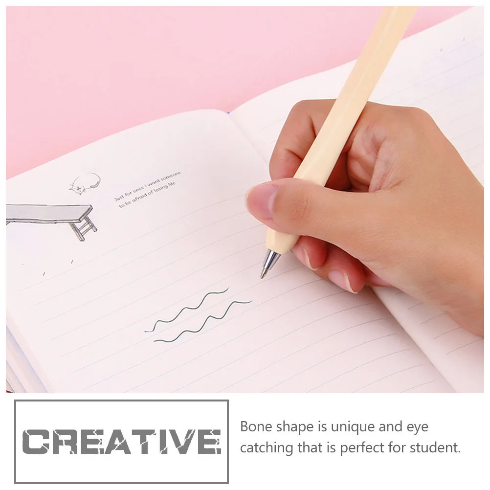 

Bone-shaped Ballpoint Pen Pens Halloween Stationery Bulk Black Ink Stationary Rock and Roll Funny