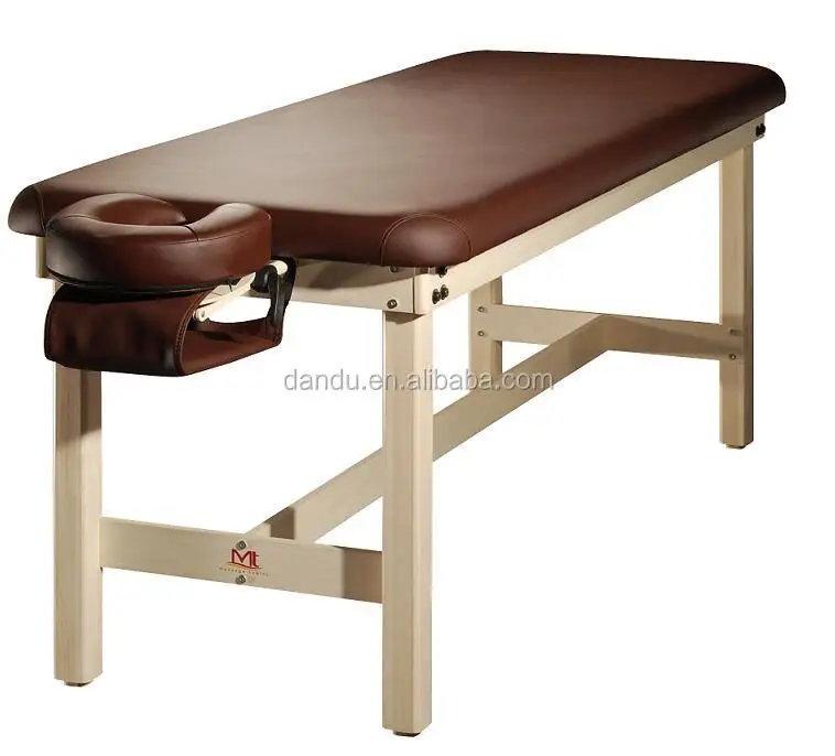 Essence Flat wooden portable treatment table wooden massage table CE stationary massage table wooden massage couch