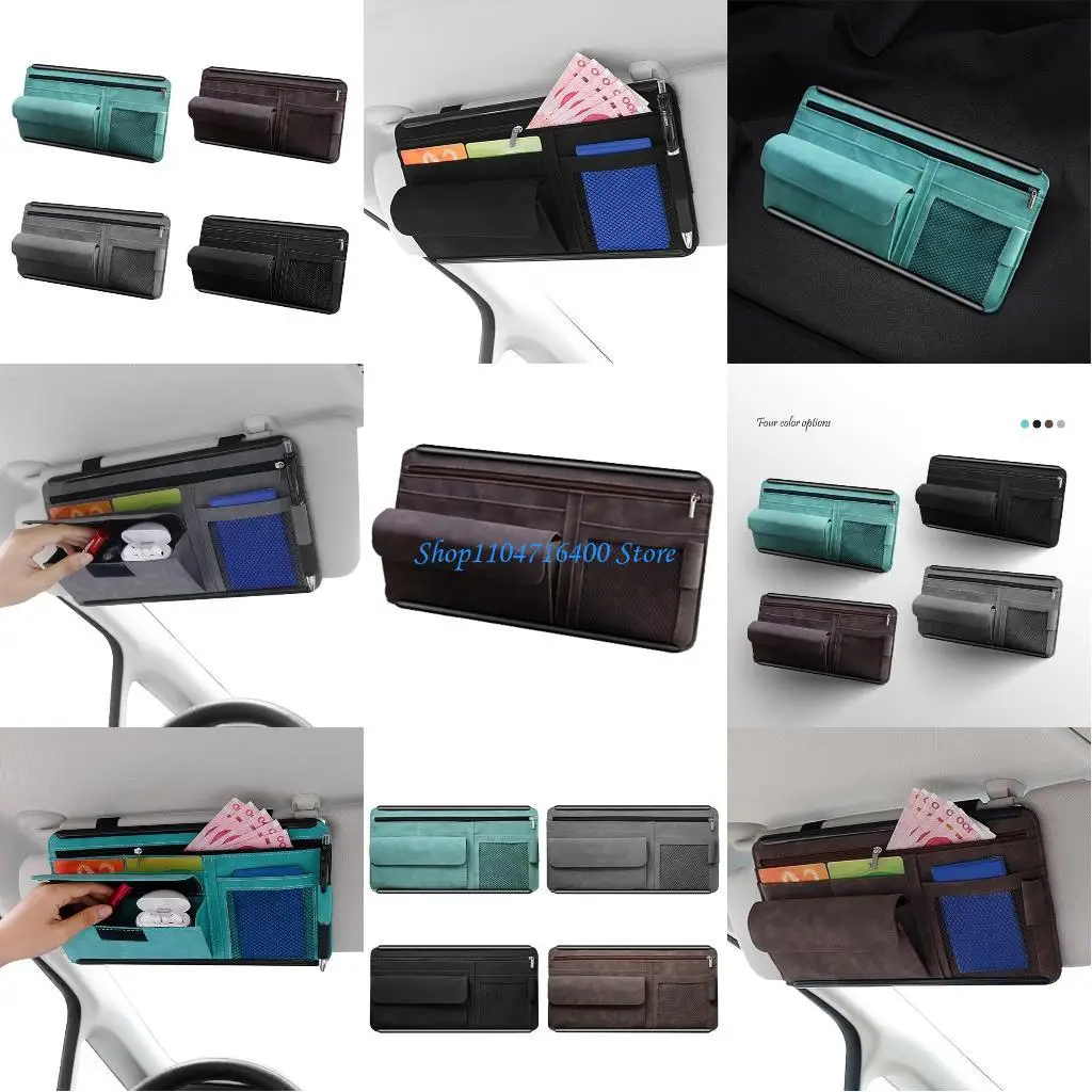 

y1gd Eyeglasses Protective Box Car Accessories for Car Suede ABS