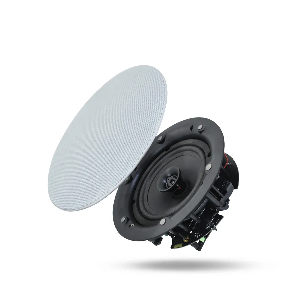 2 pçs alto-falante de teto 6 polegada bluetooth wifi classe d amplificador alta fidelidade estéreo sistema som cinema em casa para sala estar