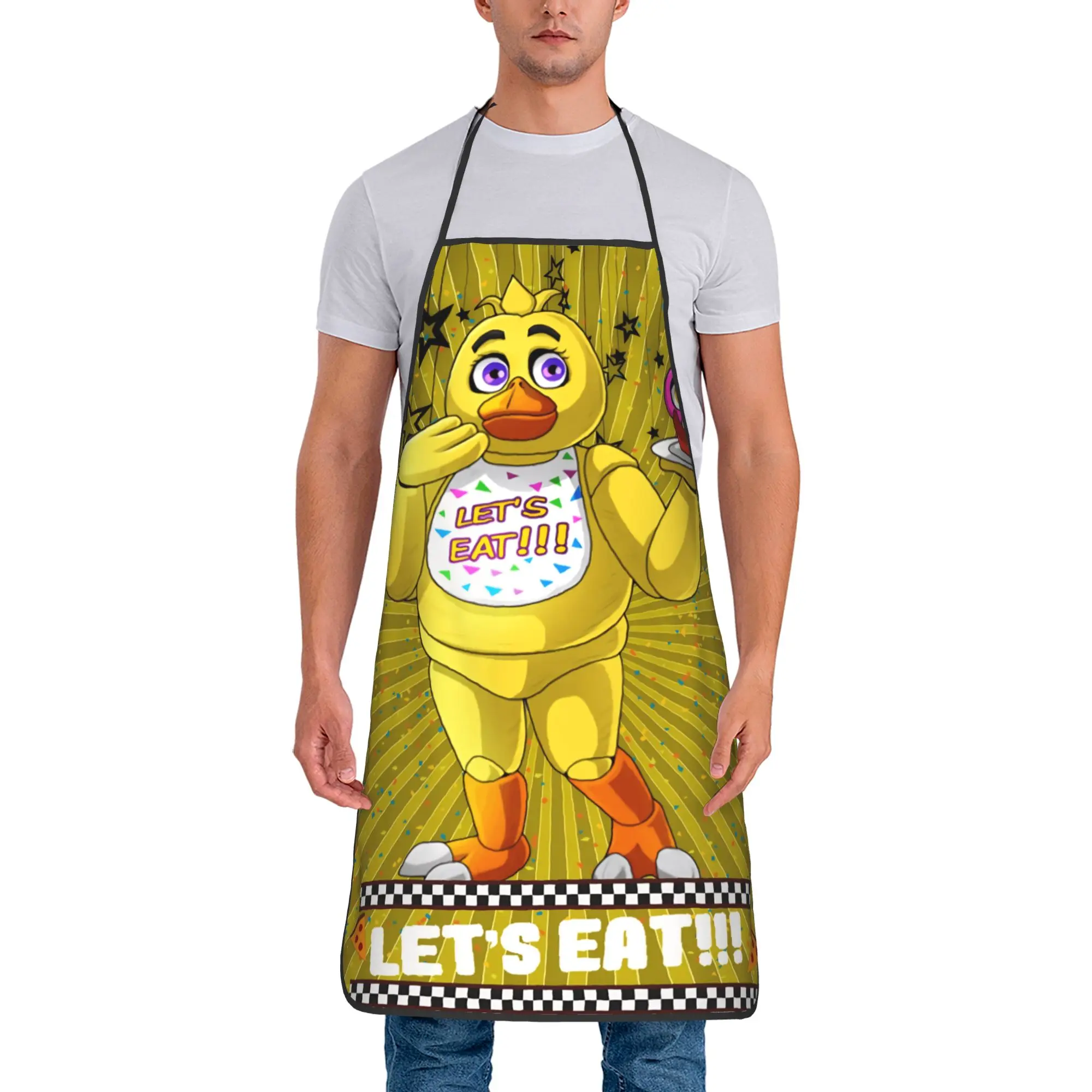 

Фартук в стиле хоррор FNAF At Freddy's ART, аксессуары для дома и кухни, милые фартуки без карманов