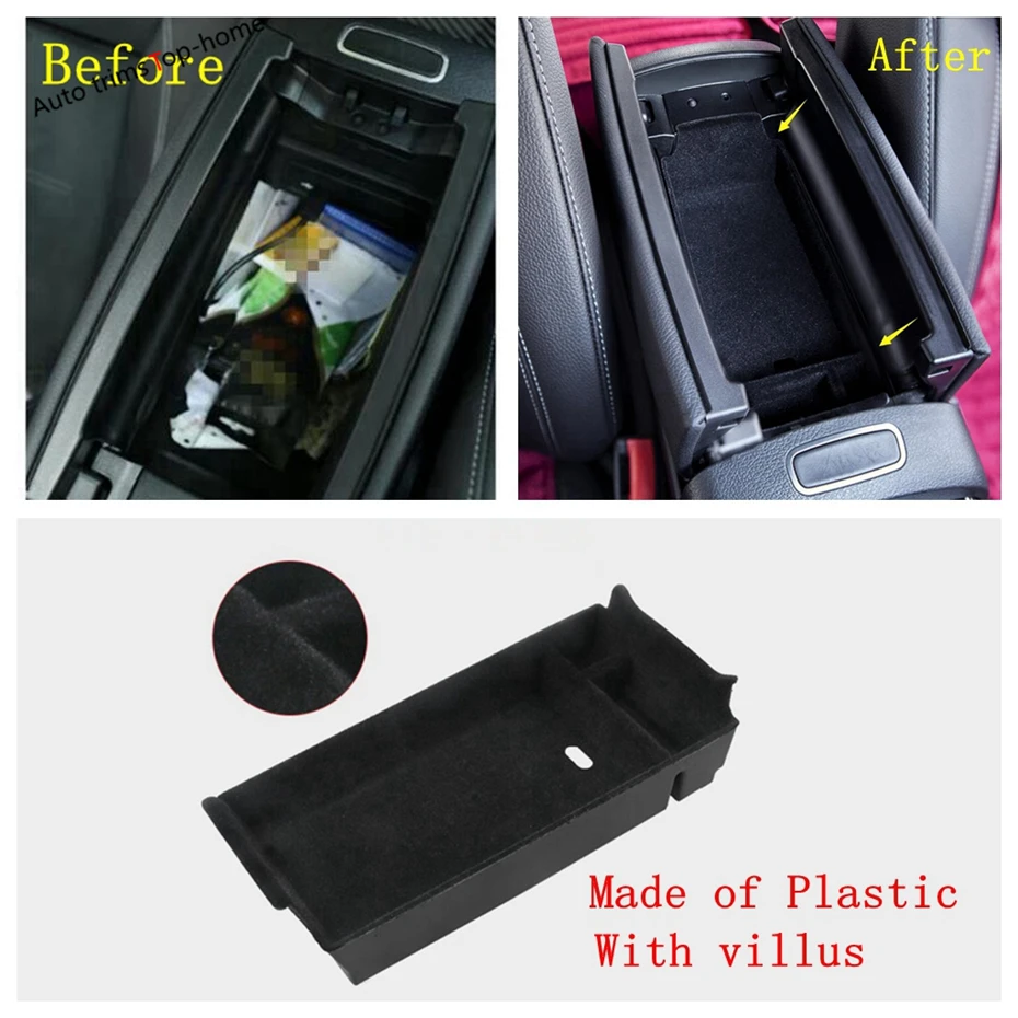 Door Armrest Storage Multi-grid Container Phone Case Box Cover Trim For Mercedes-Benz CLA 200 C118 W118 2020 - 2022 Accessories