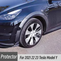 For 2021 22 23 Tesla Model Y Wide Fender Flares Wheel Brow Protector Plate Spoiler Diffuser Bodykit Car Exterior Accessories