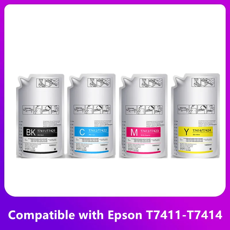 MUFENG Compatible with Epson T741X T7411 T7421 ink packs EPSON Surecolor F7180 F7280 F9280 Printers T7412 T7413 ink packs