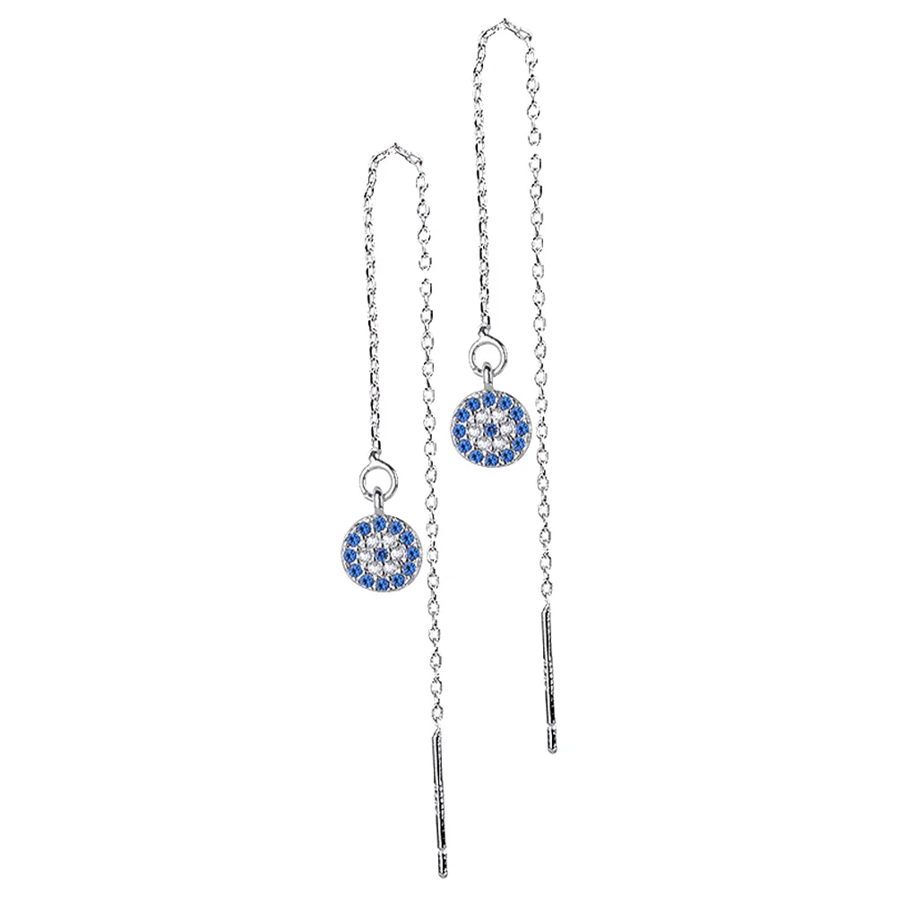 

Eye Earrings Rhinestone Drop Fashion Ear Decor Woman Necklace Gift Trendy Jewelry Copper Crystal Party Accessories