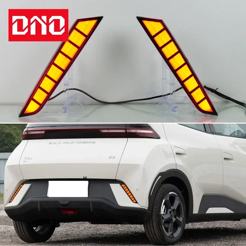 

Car LED 12V Rear Bumper Fog Lamps For BYD Dolphin Mini 2024 Brake Light Turn Signal Backup Reflector Lamp Taillights