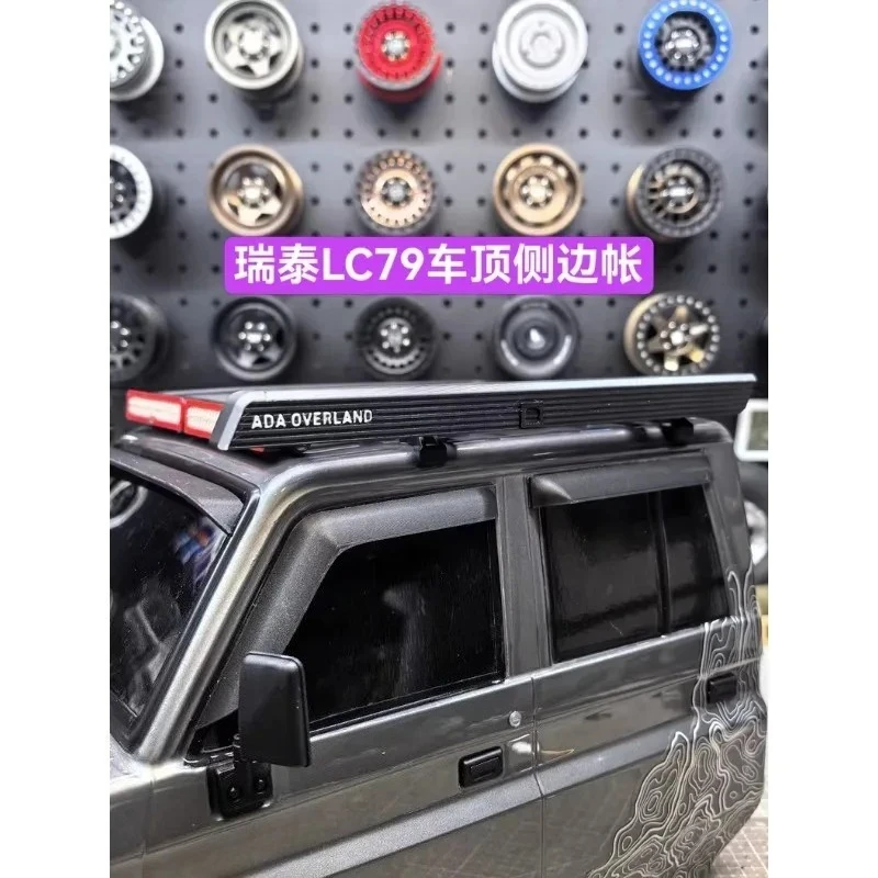 For 1:10 RC Crawler RGT EX86160 LC79 Realistic Side Tent Awning - Camping Style Mood Decoration Part, Tool-Free Installation
