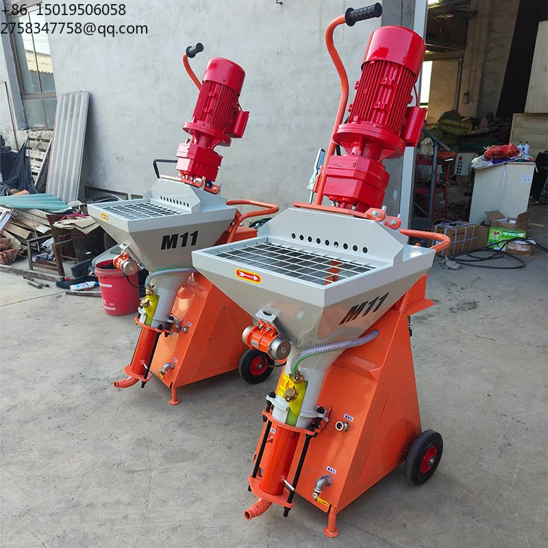 220V/380V Customizable Voltage Fully Automatic Dry Wet Model Gypsum Plastering Spraying Machine Mini Wall Mortar Plaster Sprayer