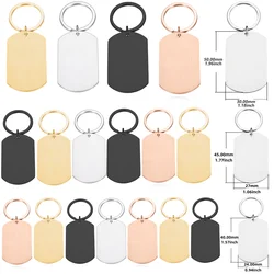 20/50/100pcs Blank Military Pet ID Tag Personalized Stainless Steel Keychain 3 Size Pet Dog Tag Cat High Quality Accessories