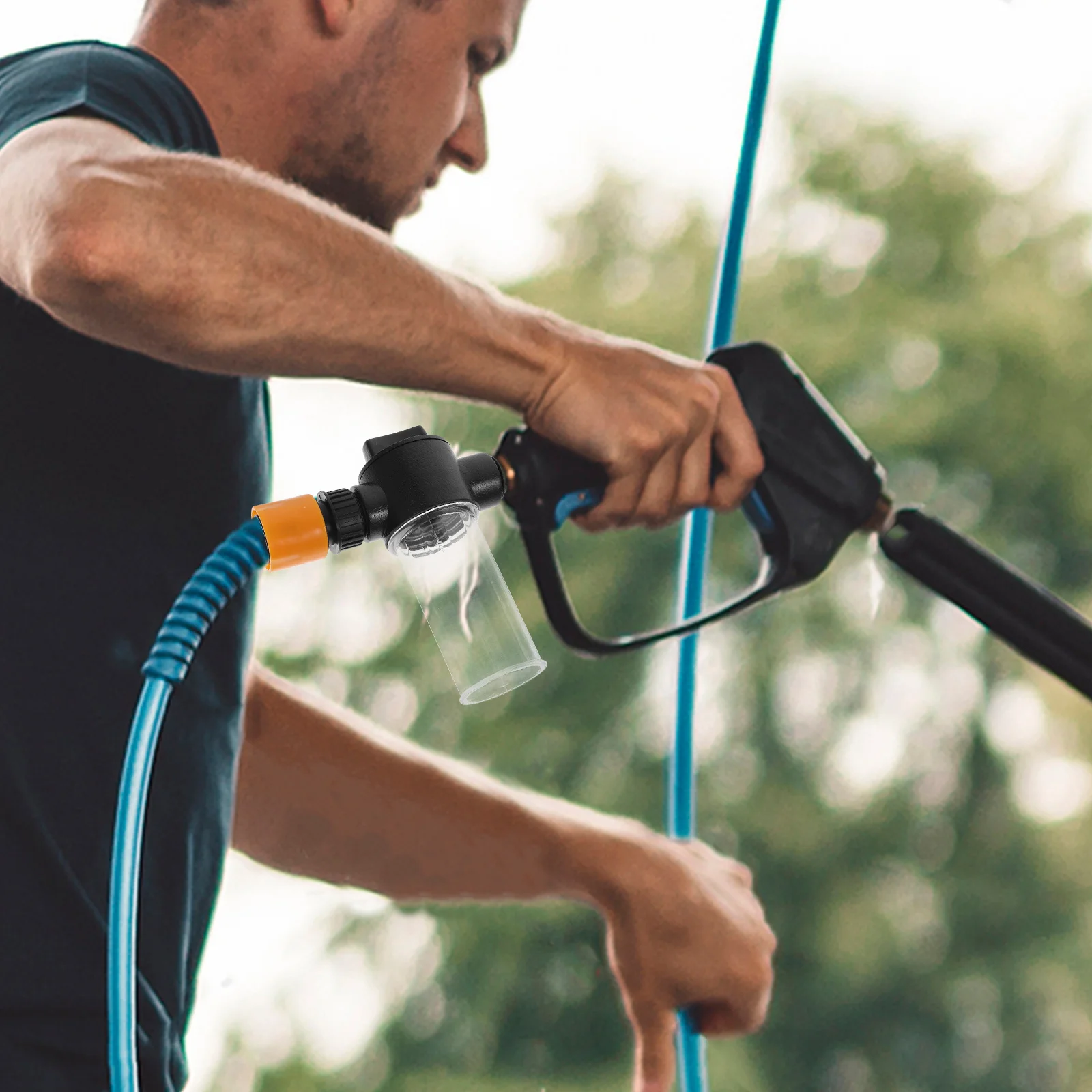 ارتفاع ضغط غسيل السيارات مدفع المياه مجموعة رغوة مضخة خرطوم البخاخ لتنظيف الحمام المطبخ مسار شرفة دراجة نارية البستنة #6