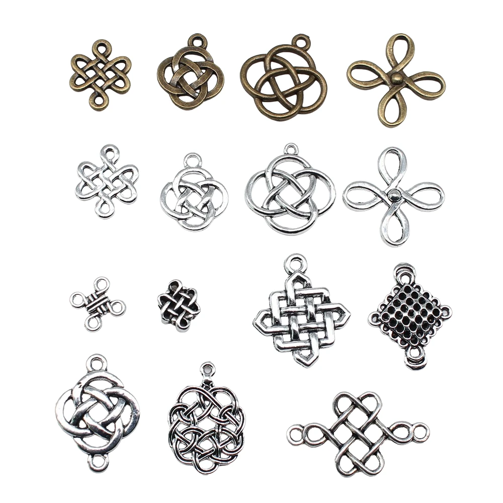 20pcs Chinese Knot Charms For Jewelry Making Chinese Style Lucky Knot Charms For Jewelry Making