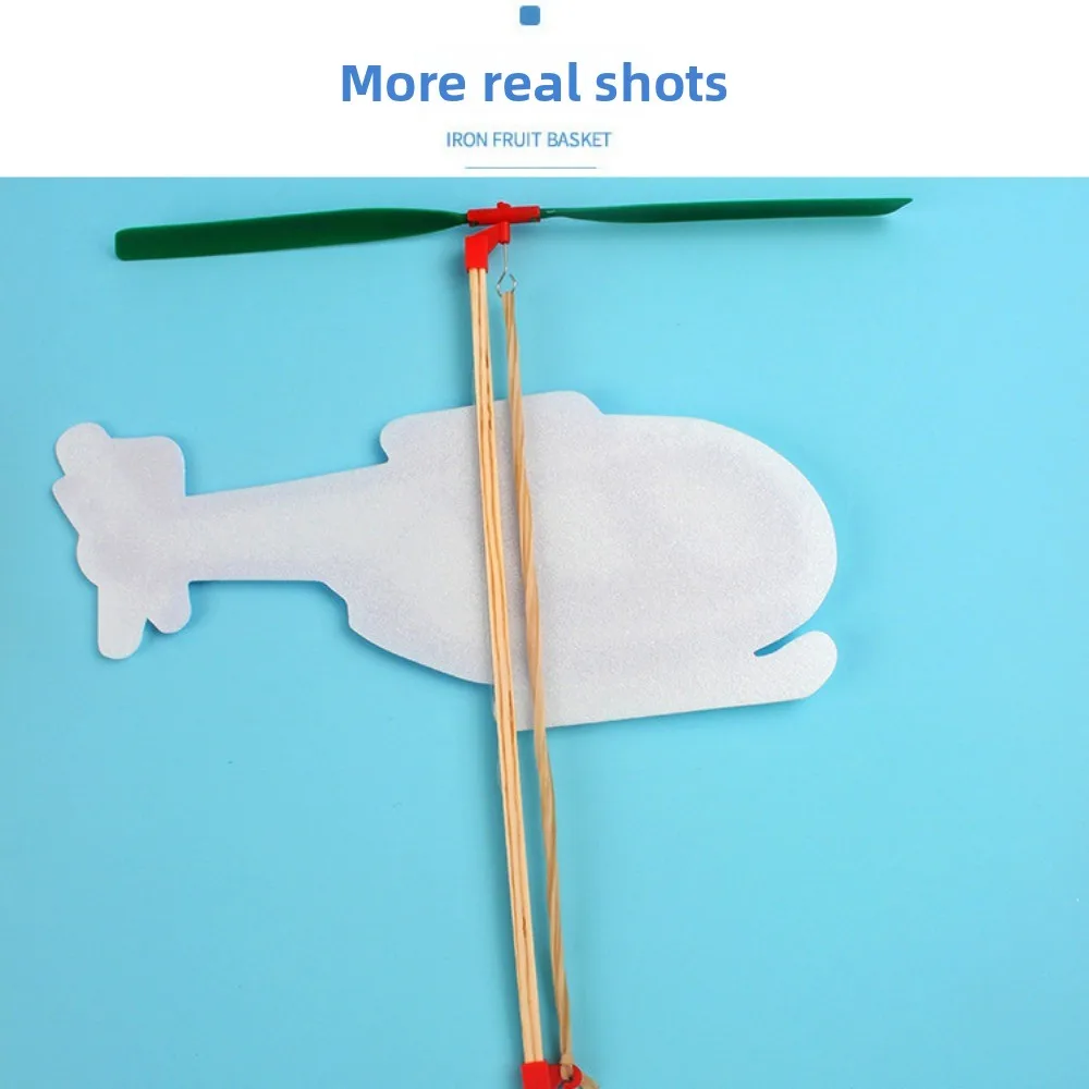 Ligthweight Airplane Glider Model Popular Multistyles Rubber Band Powered Helicopter Students Flight Competition for Outdoor