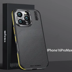 Conelz For 600D Kevlar Series Iphone pro 16 Pro Case with Magnetic Metal Camera Ring Wrapped Edge for iPhone 16 pro max Case