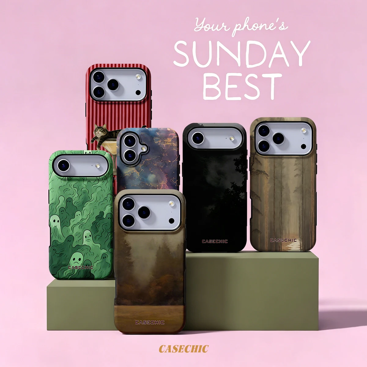 Misty Forest Painting Case for Samsung Galaxy S26 S25 S24 S23 Ultra Drop Resistant Glossy Dual-Layer Cover CaseChic
