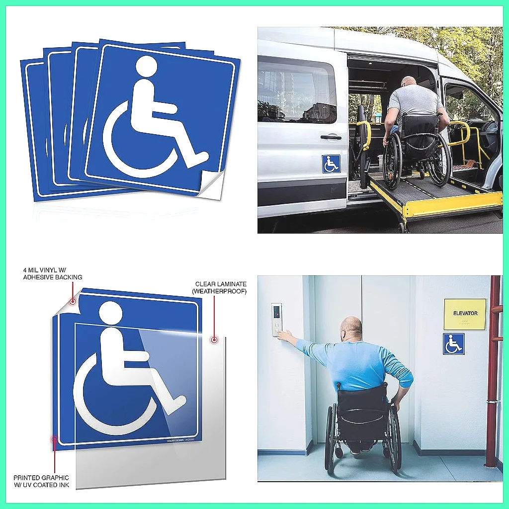 Amazon Disability Parking Sign Sticker - UV Resistant Vinyl Decal for Car Window