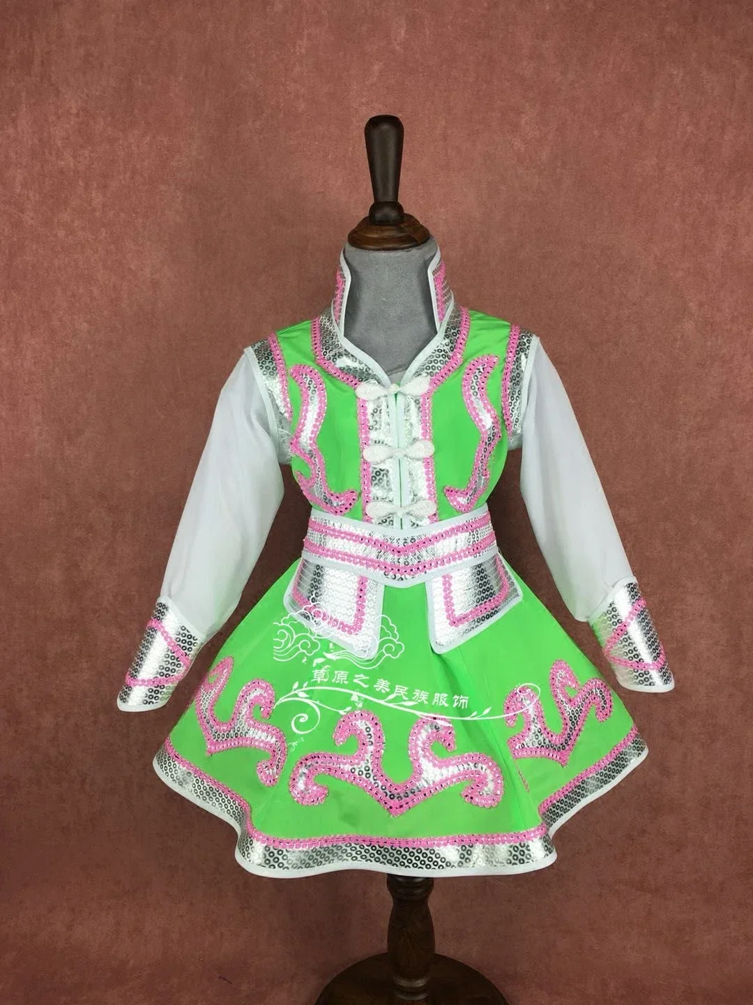 Children's Mongolian dance clothing robe Girls' performance clothing Women's ethnic performance clothing New