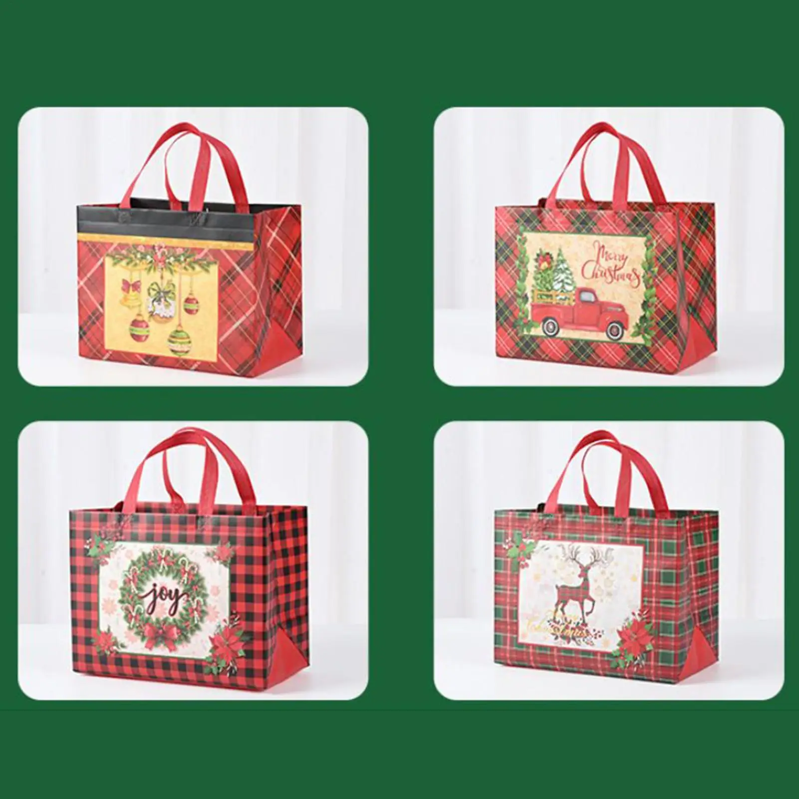 

Многоразовые рождественские сумки, 12 шт., праздничные зимние праздничные упаковочные мешки, сумки для рождественской вечеринки, сувениры для вечеринок, лакомство