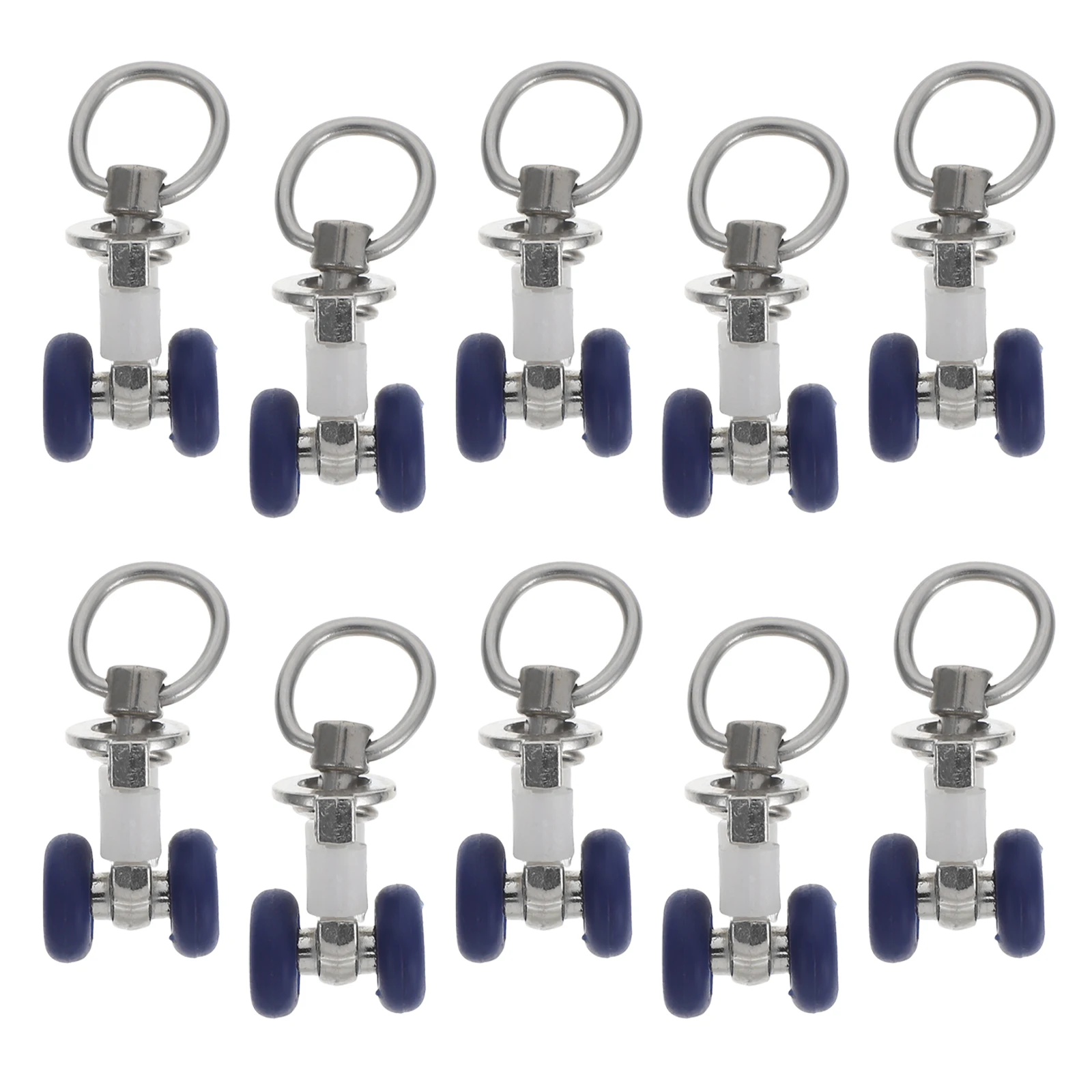 

10Pcs Curtain Track Rollers Quiet Glide Wheels Runners Hook Ceiling Wall Mount Sliding Drapery Rail Hardware System