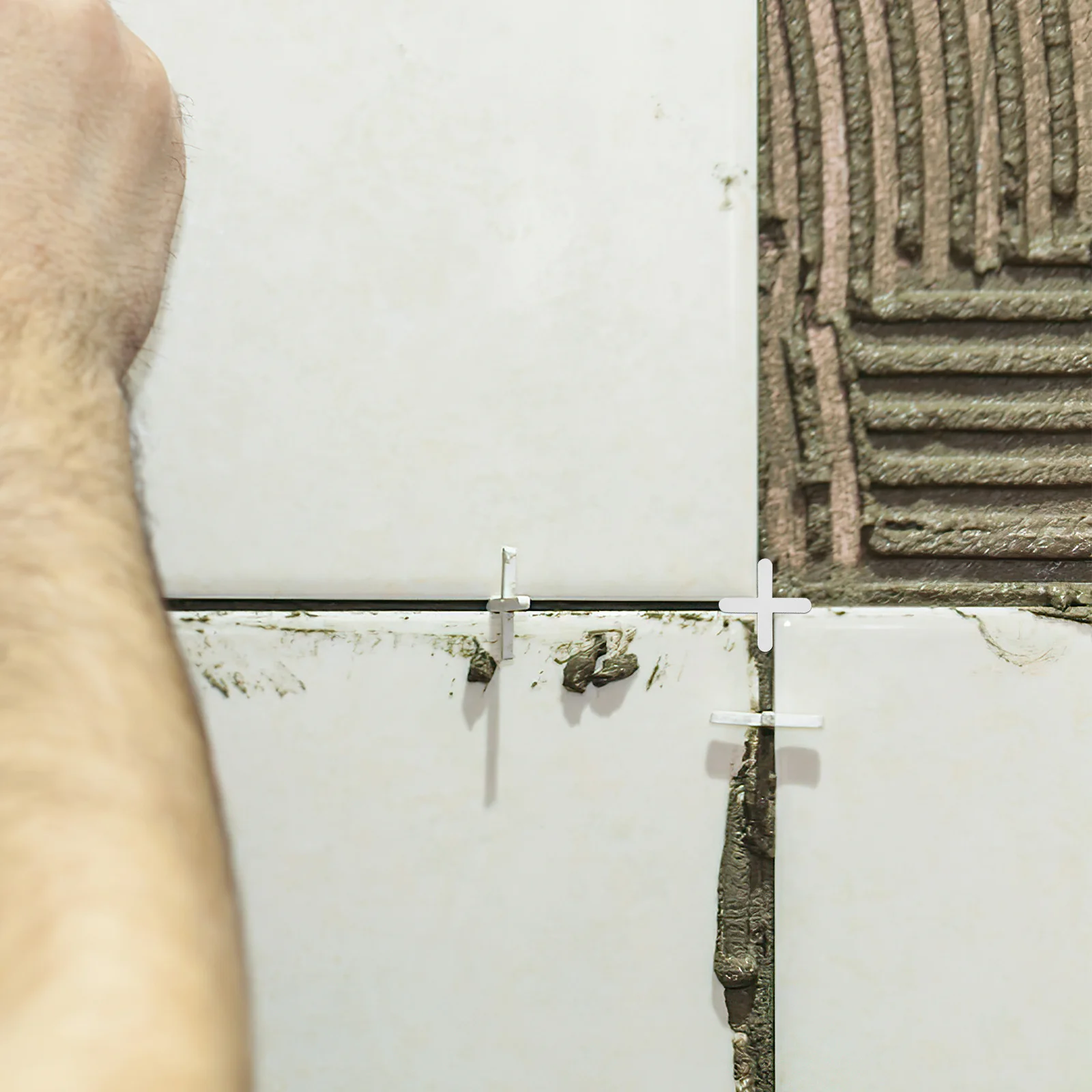 

500pcs Tile Spacer Cross Shaped Leveling Spacers For Floor Wall Tiles Installation Reusable Plastic Grout Tools Flooring