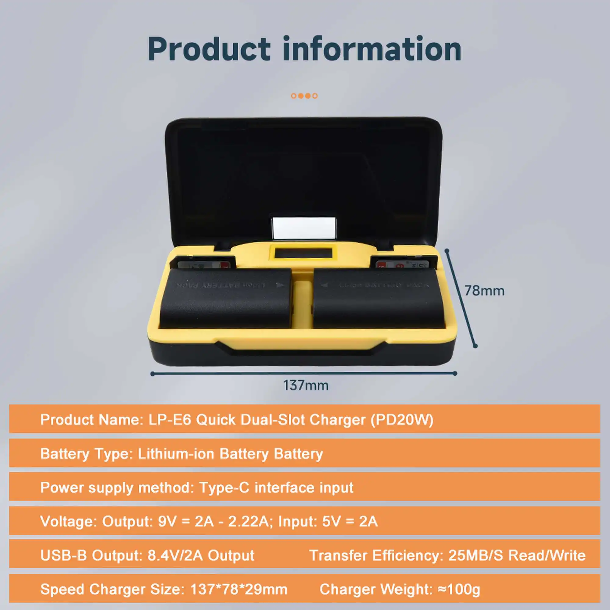 بطارية كاميرا LP E6D AJNWNM 2850mAh مع شاحن مزدوج LED متوافق مع Canon PowerShot A530 A540 A550 A560 A620 A630 A640