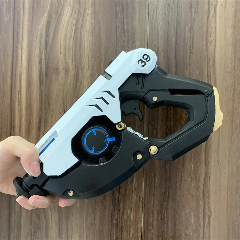 Game OW Tracer Revolvers Weapon Gun 1:1 Cosplay Safety PU Gift Outdoor Toy Rubber Soldier 76 D. va No Shooting