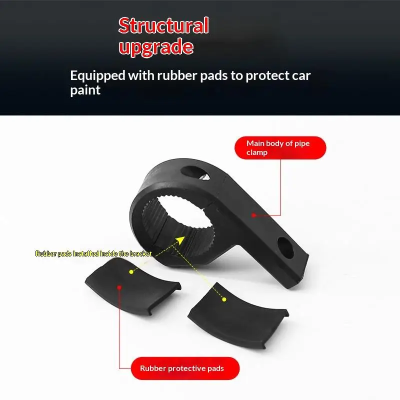 Car Spotlight Tube Clamp Bracket Shock-Absorbent Anti-Scratch Rubber Pads 1/2 Pcs for ATV Off-Road Light Installation