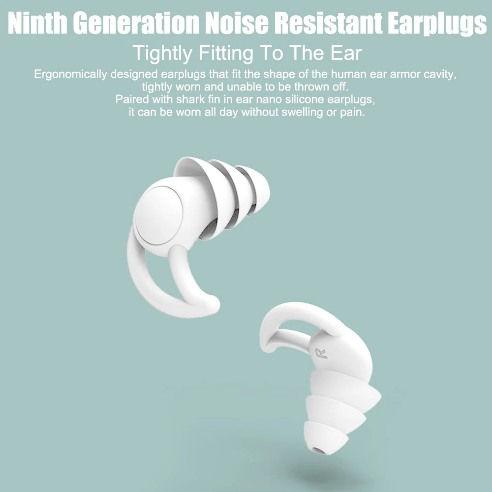 Sleep Noise Reduction Earplugs Professional swimming Waterproof 1 Pair Soft Silicone Ear Plugs Sound Insulation Ear Protector