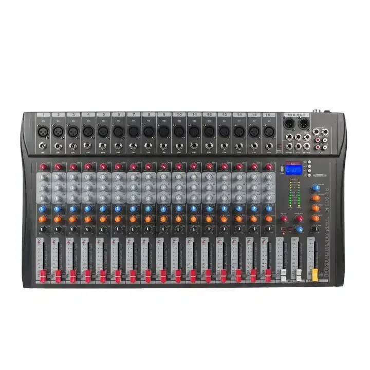 

New CT16 16 Channel Professionnel Amplifier Mixer USB Blue tooth Audio Mixer DJ Controller Professional Audio for Speaker