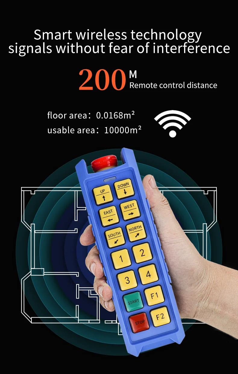 

F24-12D Pro VIP Эксклюзивная интеллектуальная беспроводная радиобуровая установка с дистанционным управлением Лебедка Беспроводной пульт дистанционного управления постоянного тока 12 В