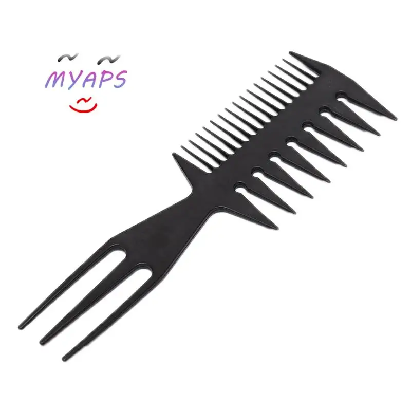 Professional Fish Bone Shape Hair Brush Double Side Tooth Combs Man Hair Styling Tool Barber Hair Dyeing Cutting Coloring Brush