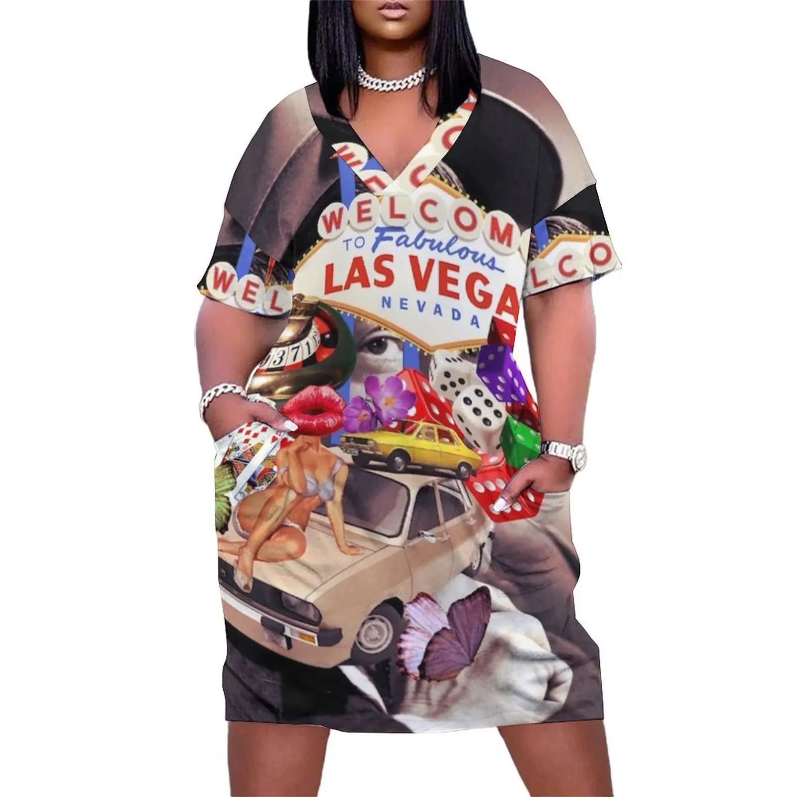 

Las Vegas addicted Loose Pocket Dress beach dress birthday dress for women luxury 2025 Aesthetic clothing Women long