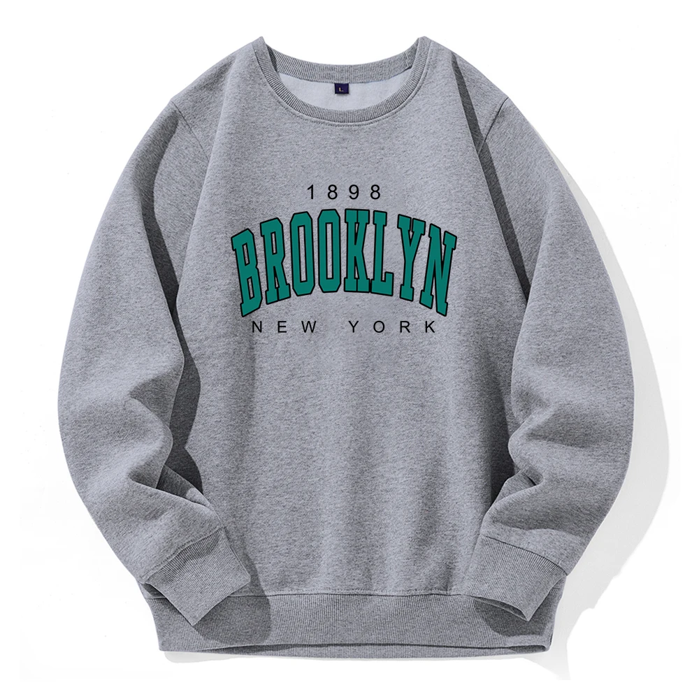 1898 Brooklyn New York Hoodies Men Fleece Sports Street Hoody Classic Retro All Match Streetwear Casual Fashion Tide New Hooded