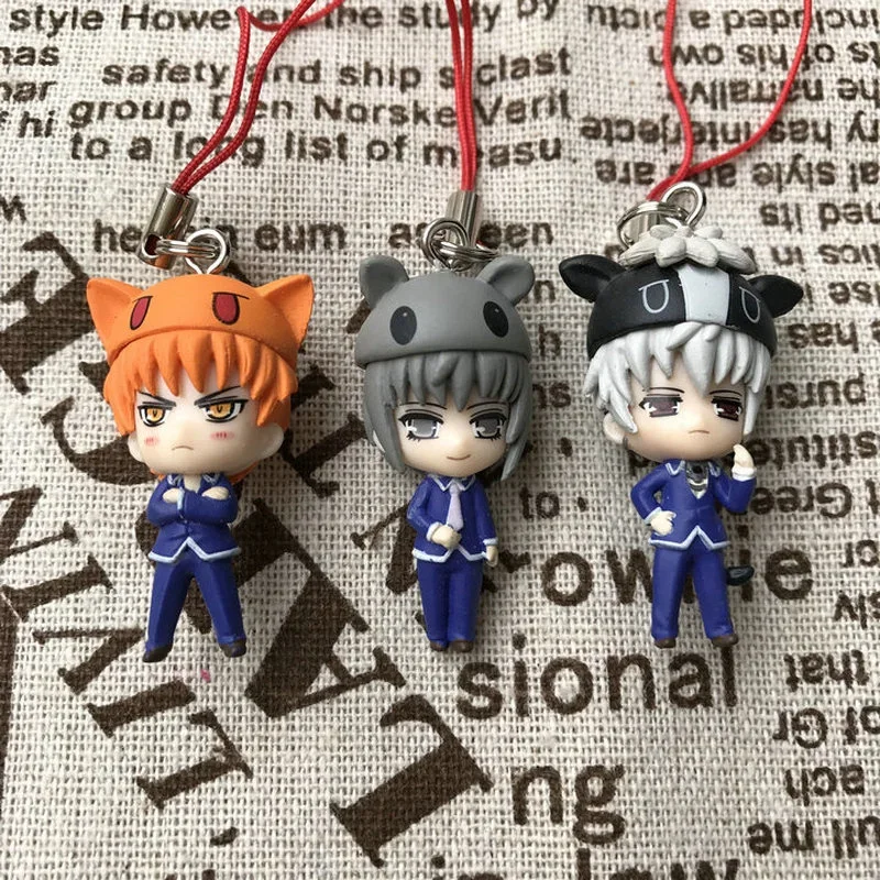 Fruits Baskets Tohru Honda Sohma Kyo Sohma Yuki Gacha Action Figure Model Toy Cartoon Anime Keychain Pendant Children's Gifts